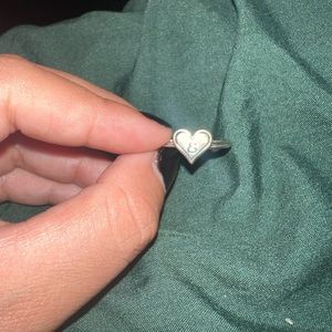 James Avery heart letter E ring size 7